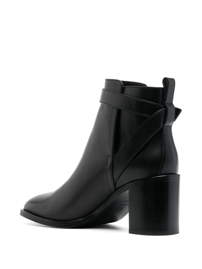 Shop Dsquared2 Logo-buckle High-heel Boots In Black