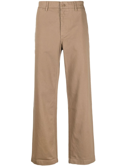 Shop Norse Projects Organic Cotton Straight-leg Trousers In Neutrals