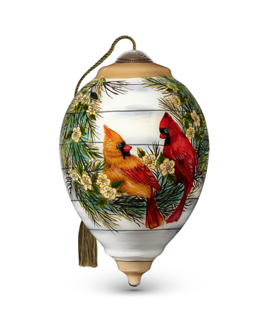 Shop Precious Moments Ne'qwa Art 7221125 Christmas Love Hand-painted Blown Glass Ornament In Multicolor