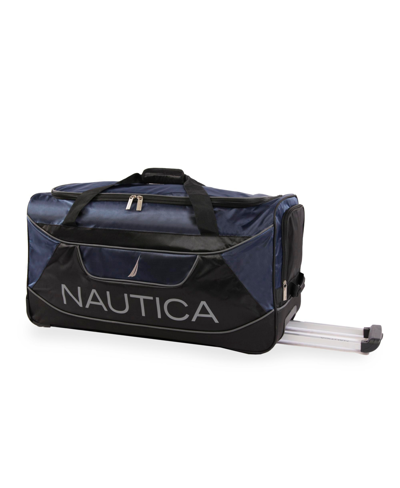 Shop Nautica Lander Rolling Duffel Bag, 30" In Navy