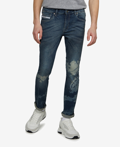 Shop Ecko Unltd Men's Skinny Fit Rhino Wrap Stretch Jeans In Dark Wash