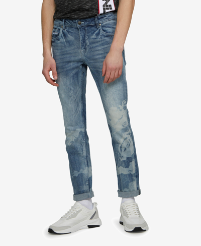Shop Ecko Unltd Men's Skinny Fit Rhino Wrap Stretch Jeans In Medium Wash