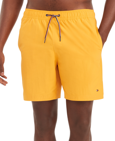 Tommy Hilfiger Men's Solid 7" Swim In Courtside Yellow ModeSens