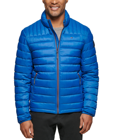 Tommy hilfiger men's down top quilted packable logo jacket