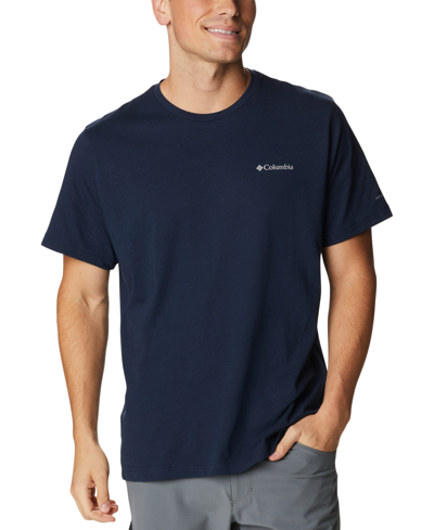 Shop Columbia Men's Thistletown Hills T-shirt In Collegiate Navy Heather