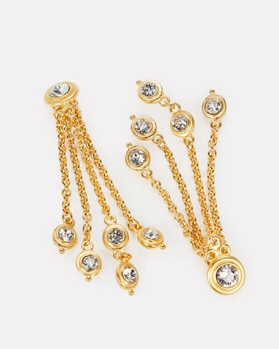 Shop Ben-amun Gold-plated Chain Drop Earrings In Clear