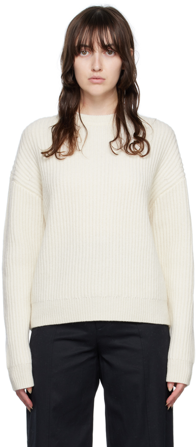 Shop Filippa K White Scarlett Sweater In White Chal 8998