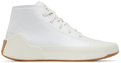 Shop Adidas By Stella Mccartney White Treino Mid Sneakers In Ftwwht/owhite/pearos