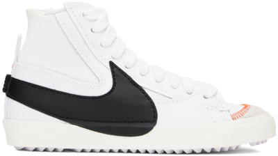 Shop Nike White Blazer Mid '77 Jumbo Sneakers In White/black-white-sa