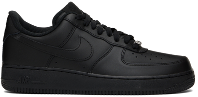 Shop Nike Black Air Force 1 '07 Sneakers In Black/black