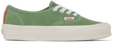 Shop Vans Green Og Authentic Lx Sneakers In Suede Loden