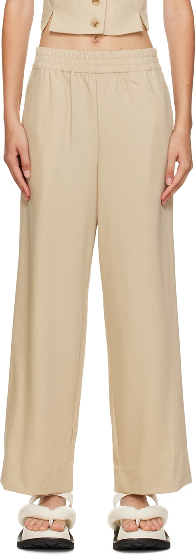 Shop By Malene Birger Beige Lucassino Trousers In 110 Nature