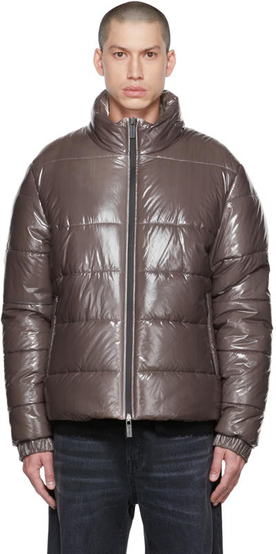 Shop 44 Label Group Gray Blow Out Puffer Jacket In 104 Grey