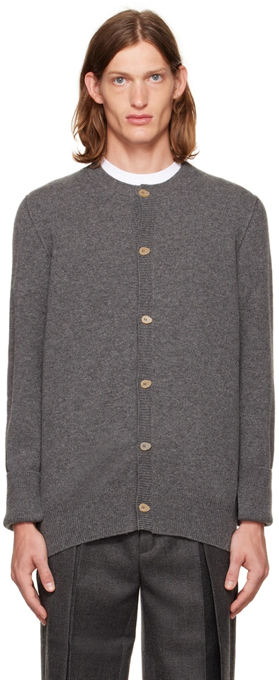 T/SEHNE SSENSE EXCLUSIVE GRAY SCARF SWEATER 