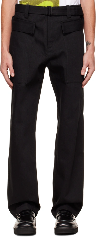 Shop T/sehne Ssense Exclusive Black Belted Jeans