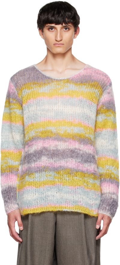 Shop Gauchère Multicolor Stripe Sweater In Pastel