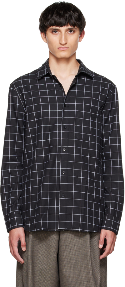 Shop Filippa K Black Rob Shirt In Black/grey Check 944