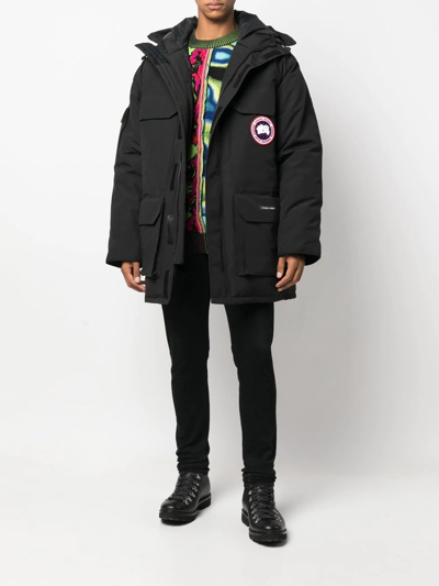 Canada Goose Mens Black Expedition High-neck Shell-down Parka Jacket Xl In Black