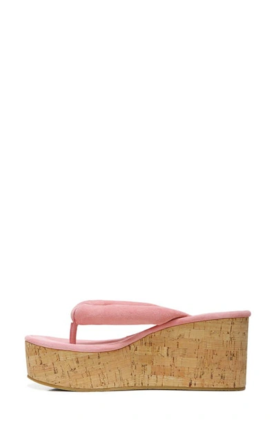 Shop Veronica Beard Gabby Platform Wedge Thong Sandal In Dragon Fruit