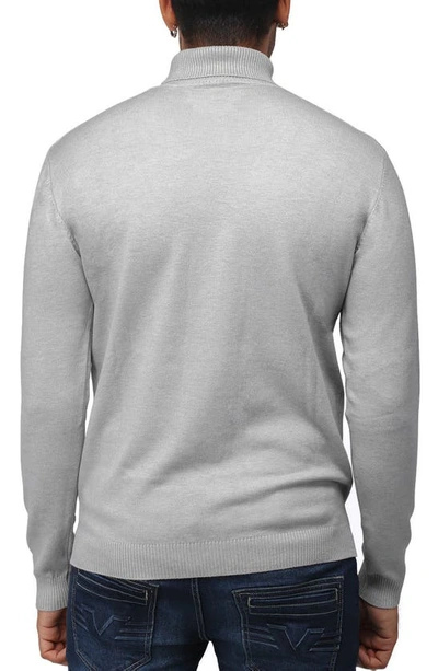 X-ray Turtleneck Pullover Sweater In Heather Grey