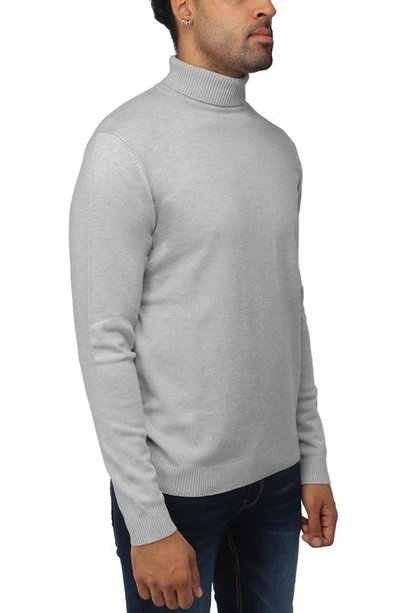 X-ray Turtleneck Pullover Sweater In Heather Grey