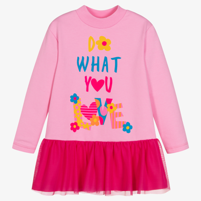 Shop Agatha Ruiz De La Prada Girls Pink Cotton Jersey Dress