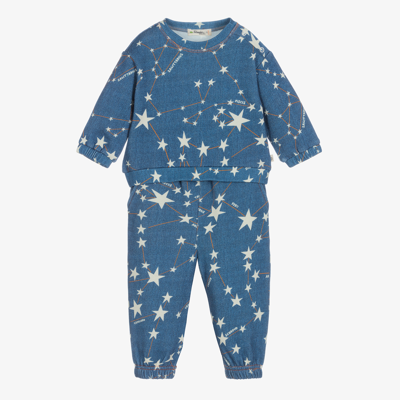 THE BONNIE MOB BLUE COTTON BABY TRACKSUIT 