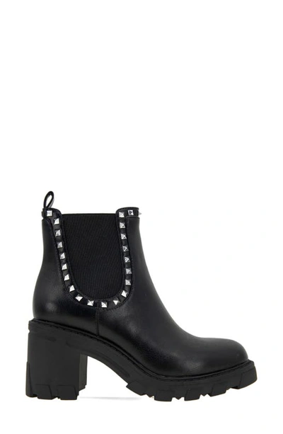 Shop Bcbgeneration Trista Lug Sole Chelsea Boot In Black/ Silver