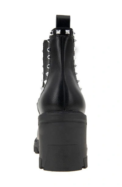 Shop Bcbgeneration Trista Lug Sole Chelsea Boot In Black/ Silver