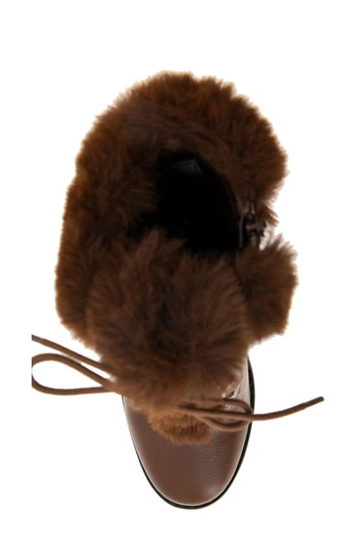 Shop Bcbgeneration Pelica Faux Fur Bootie In Cocoa