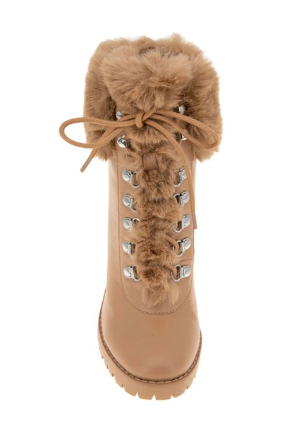 Shop Bcbgeneration Pelica Faux Fur Bootie In Tan