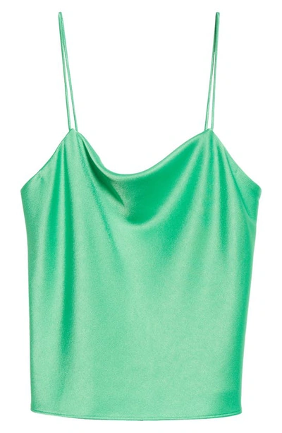 Shop Alice And Olivia Harmon Cowl Neck Camisole In Garden Green