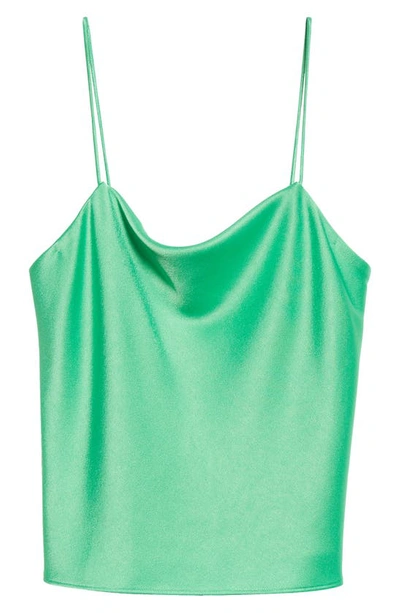 Alice And Olivia Classic Harmon Drapey Slip Tank In Garden Green