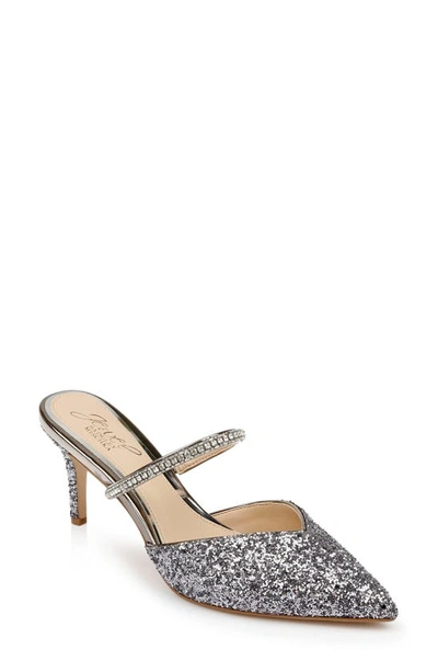 Shop Jewel Badgley Mischka Jan Mule In Smoke