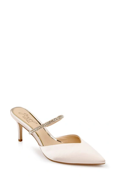 Shop Jewel Badgley Mischka Jan Mule In Champagne