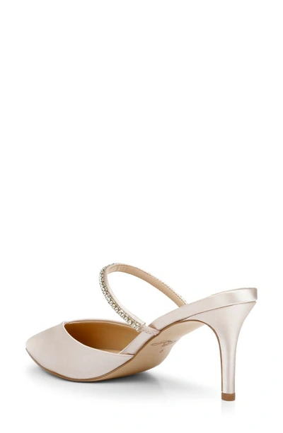 Shop Jewel Badgley Mischka Jan Mule In Champagne