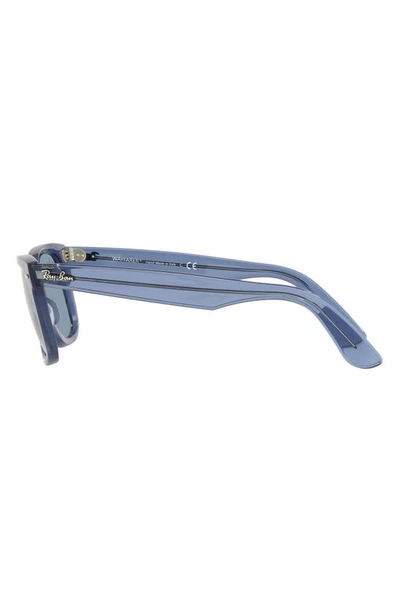 Shop Ray Ban 'classic Wayfarer' 50mm Sunglasses In Transparent Blue
