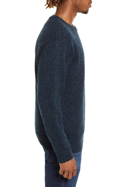 Pendleton Shetland Wool Crewneck Sweater In Indigo Heather