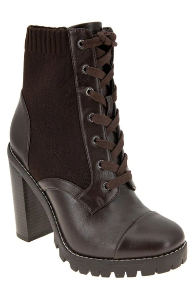 Bcbgeneration Pilas Lace-up Bootie In Brownie | ModeSens