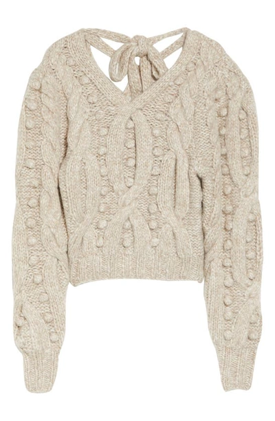 Shop Sea Caden Cable Knit Wool Sweater In Barley