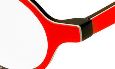 Shop Eyebobs Wisecracker 42mm Round Reading Glasses In Orange/ Clear