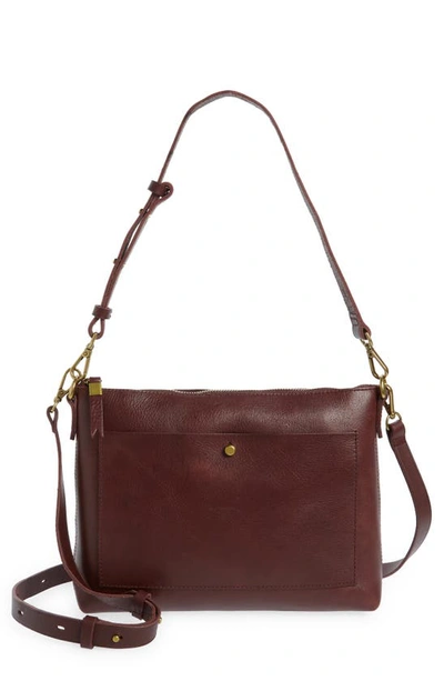 Shop Madewell The Transport Shoulder Crossbody Bag In Dark Cabernet