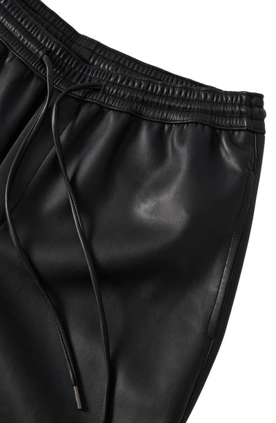 Shop Mango Faux Leather Straight Leg Pants In Black