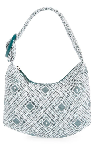 Shop Gu-de Small Lisa Jacquard Shoulder Bag In Ivy