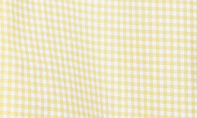 Shop Petite Plume Gingham Check Cotton Nightgown In Yellow