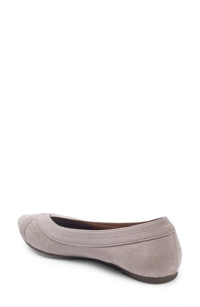 Shop Me Too Reign Flat In Taupey Suede