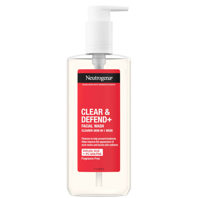 Shop Neutrogena® Clear And Defend Plus Facial Wash 200ml