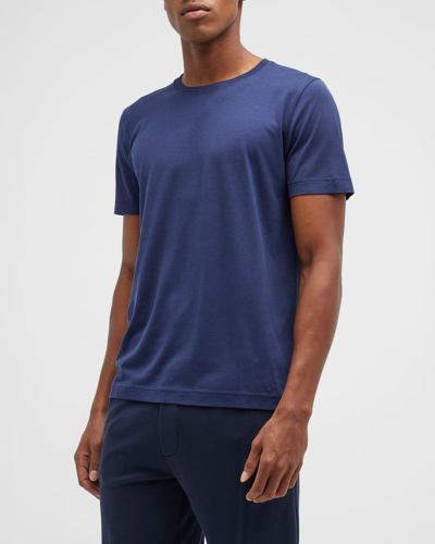 Shop Cdlp Men's Solid Crewneck T-shirt In Navy Blue