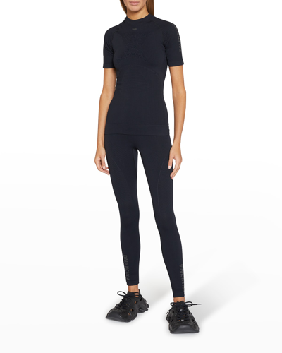 Shop Balenciaga Energy Accumulator Short-sleeve Athletic Top In Black