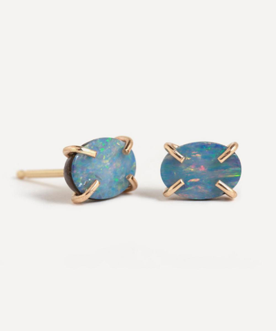 Shop Melissa Joy Manning 14ct Gold Australian Opal Stud Earrings